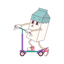 پیش‌نمایش فایل milk-on-a-scooter-7299205 از پک غذا رترو