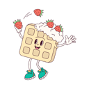 پیش‌نمایش فایل waffle-juggles-7299216 از پک غذا رترو