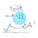 پیش‌نمایش فایل woman-running-with-clock-7663772 از پک کیرتو