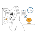 پیش‌نمایش فایل male-employee-looks-at-calendar-in-the-office-8249621 از پک کسب و کار