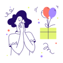 پیش‌نمایش فایل woman-had-gift-delivered-on-balloons-8867448 از پک تحویل