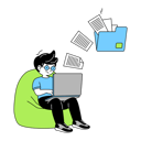 پیش‌نمایش فایل man-sends-data-to-folder-9705542 از پک جاپتی