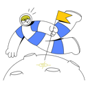 پیش‌نمایش فایل man-in-spacesuit-sets-target-in-space-11176930 از پک رمزارزها و توکِنها