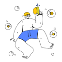 پیش‌نمایش فایل man-on-beach-throws-rock-at-coins-11176936 از پک رمزارزها و توکِنها