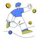 پیش‌نمایش فایل man-running-with-card-to-buy-cryptocurrency-11176939 از پک رمزارزها و توکِنها
