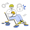 پیش‌نمایش فایل man-safely-monitoring-bitcoin-rise-11176933 از پک رمزارزها و توکِنها