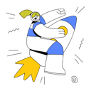 پیش‌نمایش فایل woman-in-spacesuit-sitting-on-rocket-11176944 از پک رمزارزها و توکِنها