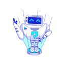 پیش‌نمایش فایل artificial-intelligence-robot-in-a-helper-hologram-12292217 از پک ارتین