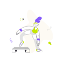 پیش‌نمایش فایل girl-doing-exercise-3384049 از پک ایلاستریشن‌ها یوللو