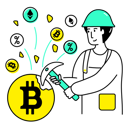 پیش‌نمایش فایل bitcoin-mining-5129857 از پک ایلاستریشن‌ها کوتِرر