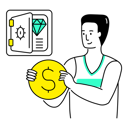 پیش‌نمایش فایل man-saving-money-5129851 از پک ایلاستریشن‌ها کوتِرر