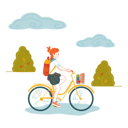 پیش‌نمایش فایل girl-going-to-school-on-bicycle-4215833 از پک جِدوکت