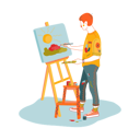 پیش‌نمایش فایل painting-teacher-making-scenery-4215836 از پک جِدوکت