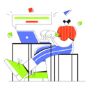 پیش‌نمایش فایل businessman-working-on-computer-4414894 از پک ستیزی
