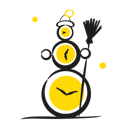 پیش‌نمایش فایل snowman-of-clock-holding-broomstick-4555629 از پک مینارتی
