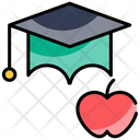پیش‌نمایش فایل apple-and-graduation-cap-11039676 از پک آموزش و پرورش