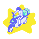 پیش‌نمایش فایل motorbike-delivery-4885032 از پک حمل‌ونقل و کشتیرانی