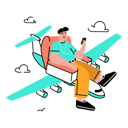 پیش‌نمایش فایل man-traveling-by-plane-5732864 از پک سفر