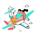 پیش‌نمایش فایل woman-traveling-by-plane-5732874 از پک سفر