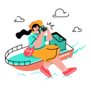 پیش‌نمایش فایل woman-traveling-on-ship-or-boat-5732876 از پک سفر
