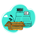 پیش‌نمایش فایل cash-register-with-shopping-basket-10629070 از پک اپلیکیشن‌های موبایل فروشگاه آنلاین