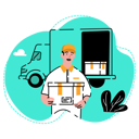 پیش‌نمایش فایل the-courier-is-delivering-the-order-box-10629073 از پک اپلیکیشن‌های موبایل فروشگاه آنلاین