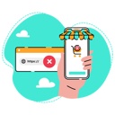 پیش‌نمایش فایل the-e-commerce-store-app-is-inaccessible-10629074 از پک اپلیکیشن‌های موبایل فروشگاه آنلاین