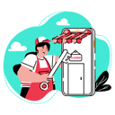 پیش‌نمایش فایل the-seller-is-closing-her-store-on-the-e-commerce-platform-10629082 از پک اپلیکیشن‌های موبایل فروشگاه آنلاین