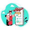 پیش‌نمایش فایل the-seller-is-fixing-the-settings-of-her-e-commerce-store-10629085 از پک اپلیکیشن‌های موبایل فروشگاه آنلاین