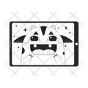 پیش‌نمایش فایل happy-monster-on-tablet-computer-8768572 از پک دهه ۸۰ رترو