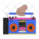 پیش‌نمایش فایل holding-audio-boombox-10516667 از پک احیا رترو نوستالژی