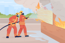 پیش‌نمایش فایل firefighter-extinguishing-building-fire-4721773 از پک خدمات نیروهای امدادی