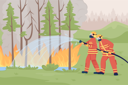پیش‌نمایش فایل firefighters-suppressing-wildland-fire-4721770 از پک خدمات نیروهای امدادی