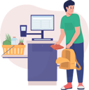 پیش‌نمایش فایل stealing-at-self-check-out-5222865 از پک موقعیت‌های زندگی