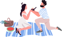 پیش‌نمایش فایل bearded-man-proposing-to-woman-5362200 از پک کاراکترها تاریخ