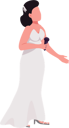 پیش‌نمایش فایل beautiful-bride-with-microphone-5362203 از پک کاراکترها تاریخ