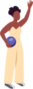 پیش‌نمایش فایل beautiful-woman-with-bowling-ball-5362196 از پک کاراکترها تاریخ
