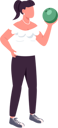 پیش‌نمایش فایل confident-girl-with-bowling-ball-5362209 از پک کاراکترها تاریخ
