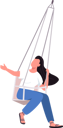 پیش‌نمایش فایل pretty-girl-on-swing-5362208 از پک کاراکترها تاریخ