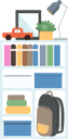 پیش‌نمایش فایل bookshelves-5492932 از پک روال روزانه خانواده