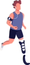 پیش‌نمایش فایل athlete-running-with-prosthetic-leg-5564032 از پک افراد در ساحل