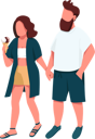 پیش‌نمایش فایل couple-holding-hands-while-eating-ice-cream-5564028 از پک افراد در ساحل