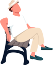 پیش‌نمایش فایل man-chilling-on-park-bench-5564022 از پک افراد در ساحل