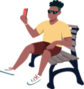 پیش‌نمایش فایل man-taking-selfie-while-sitting-on-park-bench-5564019 از پک افراد در ساحل