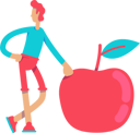 پیش‌نمایش فایل healthy-man-with-apple-5564017 از پک فعالیت‌ها تناسب‌اندام