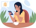 پیش‌نمایش فایل woman-turning-off-notifications-on-phone-5673777 از پک مسائل کاربران اینترنت