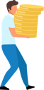 پیش‌نمایش فایل man-holding-golden-coins-5707383 از پک استعاره‌ها