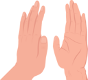 پیش‌نمایش فایل high-five-gesture-5984778 از پک زبان اشاره
