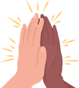 پیش‌نمایش فایل high-five-gesture-5984780 از پک زبان اشاره