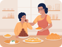 پیش‌نمایش فایل boy-eating-sweets-during-diwali-6458710 از پک سنت‌ها در طول دیوالی